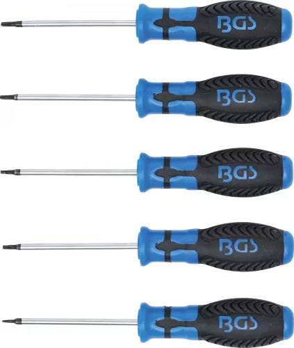 BGS technic Csavarhúzó készlet | T-profil (Torx) furattal | T6 - T10 | 5 darabos (BGS 6826)