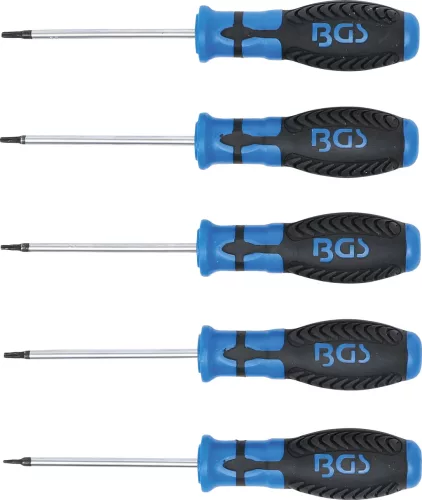 BGS technic Csavarhúzó készlet | T-profil (Torx) furattal | T6 - T10 | 5 darabos (BGS 6826)