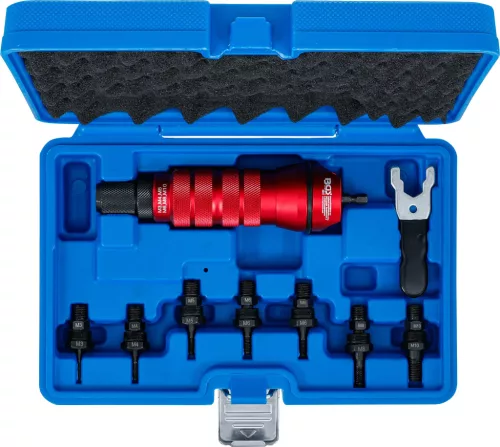 BGS technic Szegecsanyahúzó adapter készlet, M3 / M4 / M5 / M6 / M8 / M10 (BGS 6834)