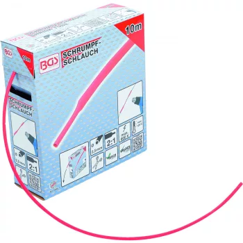   BGS technic Zsugortömlő-doboz | piros | Ø 2,5 mm | 10 m (BGS 6846-1)