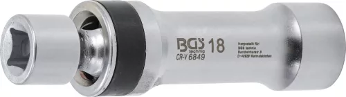 BGS Technic Gyújtógyertya csuklós toldat, tizenkétszögletű, tartórugóval | 10 mm (3/8") | 18 mm (BGS 6849)