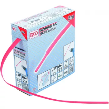   BGS technic Zsugortömlő-doboz | piros | Ø 8 mm | 5 m (BGS 6852-1)