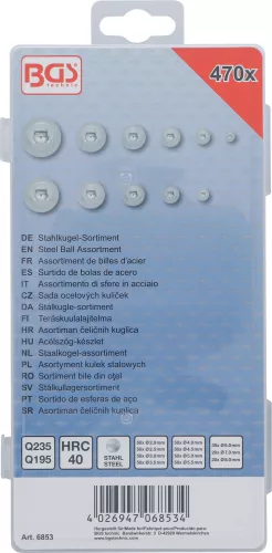 BGS technic Acélszög-készlet, 470 darabos (6853)