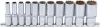 BGS Technic Dugókulcs készlet, hosszított, 12 szögű, colos 5/16"–7/8", 3/8" meghajtás, 11 részes (BGS 6859)
