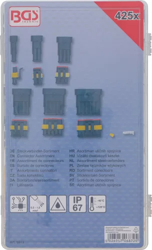 BGS technic Vízálló csatlakozó készlet | 425 darabos (BGS 6872)