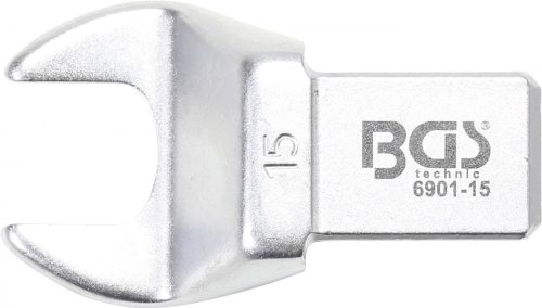 BGS Technic 15 mm villáskulcs fej | cserélhető fejű nyomatékkulcsokhoz (BGS 6901-15)
