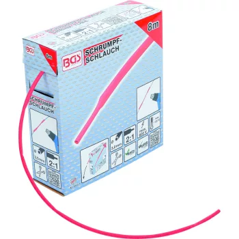   BGS technic Zsugortömlő-doboz | piros | Ø 3,2 mm | 10 m (BGS 6923-1)