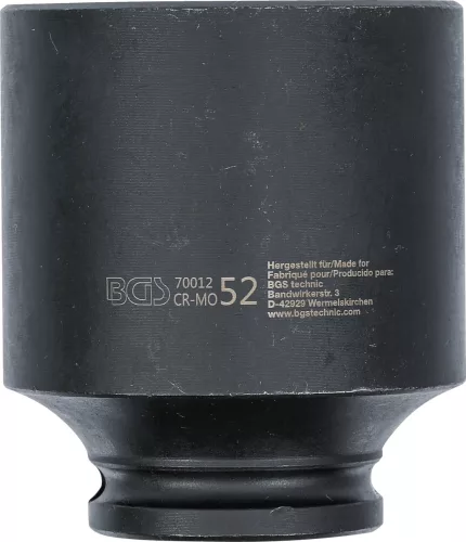 BGS technic Levegős dugókulcs hatszögletű | 12,5 mm (1/2") | 52 mm (BGS 70012)