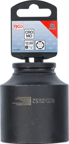 BGS technic Levegős dugókulcs hatszögletű | 12,5 mm (1/2") | 52 mm (BGS 70012)