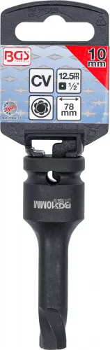 BGS technic Csavarkiszedő | Belső négyszögletű behajtófej 12,5 mm (1/2") | meghibásodott 10 mm-es imbuszcsavarokhoz (BGS 7004-10)