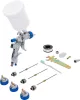 BGS technic Festékszóró pisztoly HVLP, pneumatikus, 600 ml-es felsőtartállyal, 1,4 / 1,7 / 2,0 mm fúvókákkal (BGS 70048)