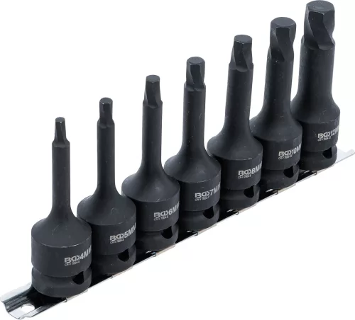 BGS technic Csavarkiszedő készlet | 12,5 mm (1/2") | hibás belső hatszögletű csavarokhoz 4 - 12 mm | 7 darabos (BGS 7004)