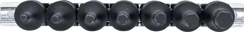 BGS technic Csavarkiszedő készlet | 12,5 mm (1/2") | hibás belső hatszögletű csavarokhoz 4 - 12 mm | 7 darabos (BGS 7004)