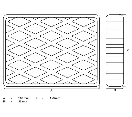 BGS technic Gumipogácsa | csápos emelőhöz | 160 x 120 x 30 mm (BGS 7006)