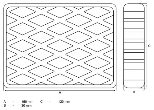 BGS technic Gumipogácsa | csápos emelőhöz | 160 x 120 x 30 mm (BGS 7006)