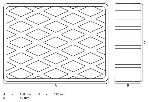 BGS technic Gumipogácsa | csápos emelőhöz | 160 x 120 x 40 mm (BGS 7007)