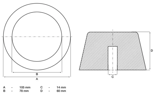 BGS technic Gumipogácsa | csápos emelőhöz | Ø 105 mm (BGS 7009)