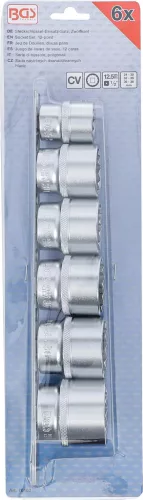 BGS technic Dugókulcskészlet, tizenkétszögletű | 12,5 mm (1/2") | 24 - 38 mm | 6 darabos (BGS 70102)