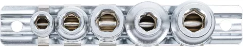 BGS technic Bitadapter-készlet rögzítő golyóval | 6,3 mm (1/4") / 10 mm (3/8") / 12,5 mm (1/2") meghajtás | 5 db. (BGS 70103)