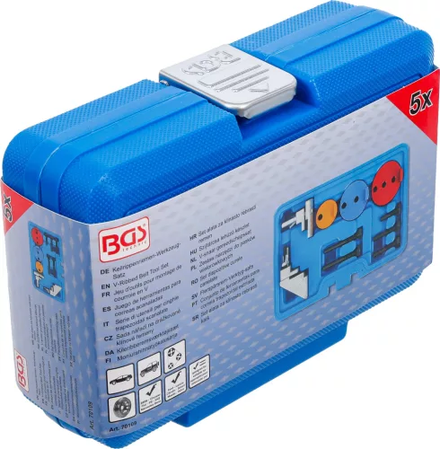 BGS technic Szíjtárcsa lehúzó készlet, 5 darabos (BGS 70109)