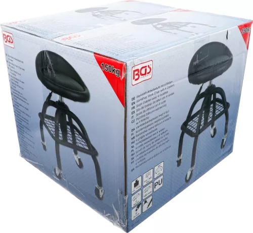 BGS technic Szerelőszék | 4 görgős | magasságban állítható | 540 - 680 mm (BGS 70145)