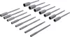 BGS technic Fúrógépbe fogható dugókulcs készlet, hatszög, extra hosszú, 1/4", 5,5-19 mm, 15 darabos (BGS 70147)