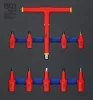 BGS technic Műhelykocsi-betét 2/3: VDE-behajtófej készlet | 10 mm (3/8") / 12,5 mm (1/2") | belső hatszögletű 4 - 10 mm | 10 darabos (70216)