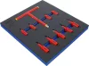 BGS technic Műhelykocsi-betét 2/3: VDE-behajtófej készlet | 10 mm (3/8") / 12,5 mm (1/2") | belső hatszögletű 4 - 10 mm | 10 darabos (70216)