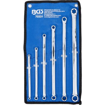   BGS technic Csillagkulcs készlet E-profilú fejekkel, extra hosszú, E6xE7-E22xE24, 6 darabos (BGS 70331)