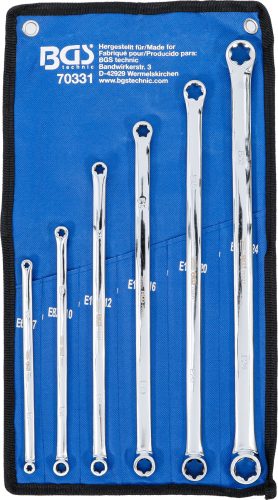 BGS technic Csillagkulcs készlet E-profilú fejekkel, extra hosszú, E6xE7-E22xE24, 6 darabos (BGS 70331)
