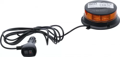 BGS technic Forgó jelzőfény| sárga | mágnessel | 12 V / 24 V | Ø 130 mm (70342)