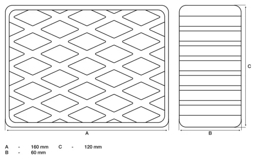 BGS technic Gumipogácsa | csápos emelőhöz | 160 x 120 x 60 mm (BGS 7038)