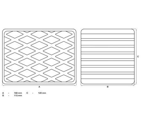 BGS technic Gumipogácsa | csápos emelőhöz | 160 x 120 x 115 mm (BGS 7039)