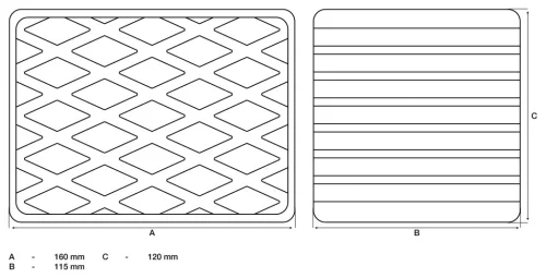 BGS technic Gumipogácsa | csápos emelőhöz | 160 x 120 x 115 mm (BGS 7039)