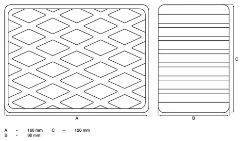 BGS technic Gumipogácsa | csápos emelőhöz | 160 x 120 x 80 mm (BGS 7040)