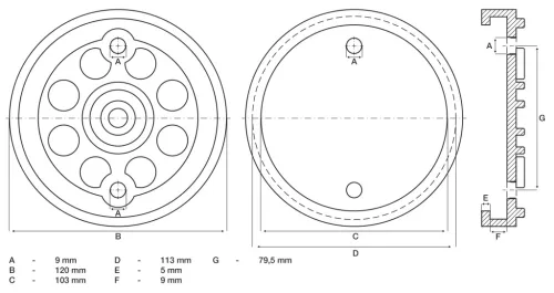 BGS technic Gumipogácsa | csápos emelőhöz | Ø 120 mm (BGS 7052)