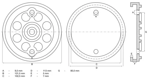 BGS technic Gumipogácsa | csápos emelőhöz | Ø 120 mm (BGS 7053)