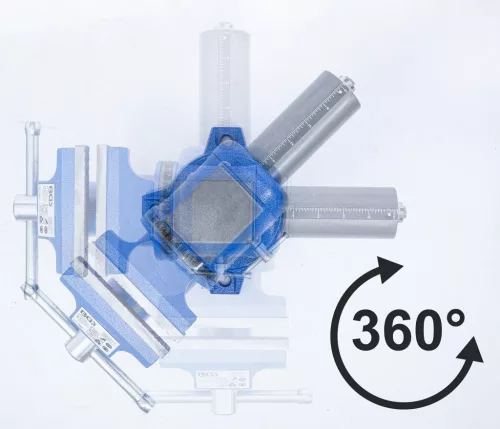 BGS technic Párhuzamos satu | 100 mm szorítópofák | 360°-ban elfordítható (70965)