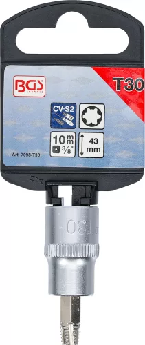 BGS technic Sérült csavarkiszedő bitfej, 3/8", Torx T30 (BGS 7098-T30)