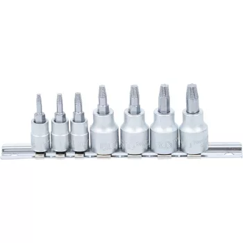   BGS technic Sérült csavarkiszedő készlet, 1/4" / 3/8", Torx, T10-T40, 7 darabos (BGS 7098)