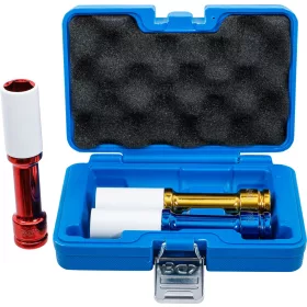   BGS technic Extra hosszú gépi kerékcsavar dugókulcs készlet alufelnihez, 1/2”, 17–21 mm, 150 mm, 3 részes (BGS 7100)