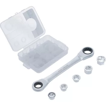   BGS DIY Racsnis csillagkulcs adapterkészlettel | 8 - 19 mm | 6 darabos (BGS 71016)