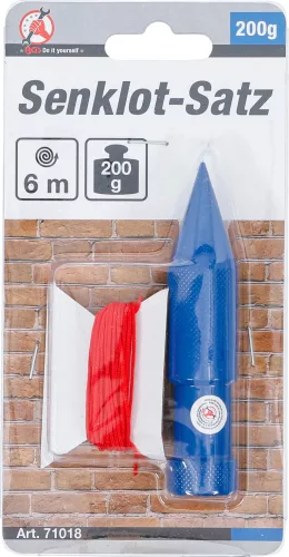 BGS DIY Függőón készlet zsinórral, 200 g, 6 m (BGS 71018)