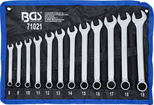 BGS technic Csillag-villáskulcs készlet, 8-19 mm, 12 darabos (BGS 71021)