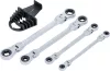 BGS technic Csuklós dupla racsnis E-Torx csillagkulcs készlet, E6–E24, 4 részes (BGS 71028)