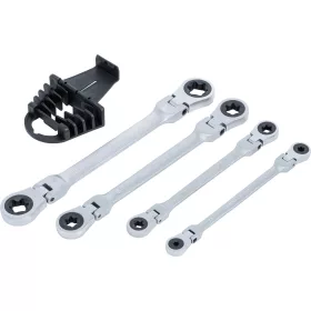   BGS technic Csuklós dupla racsnis E-Torx csillagkulcs készlet, E6–E24, 4 részes (BGS 71028)