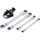 BGS technic Csuklós dupla racsnis E-Torx csillagkulcs készlet, E6–E24, 4 részes (BGS 71028)