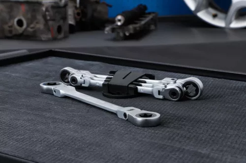 BGS technic Csuklós dupla racsnis E-Torx csillagkulcs készlet, E6–E24, 4 részes (BGS 71028)