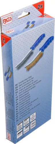 BGS technic Drótkefe-készlet | acél és sárgaréz bevonatú acél | 260 mm | 2 db. (BGS 71033)