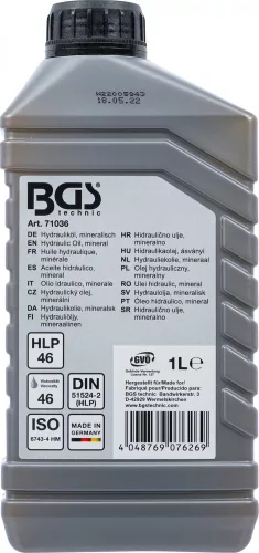 BGS technic Hidraulikaolaj, ásványi, 1 l (71036)